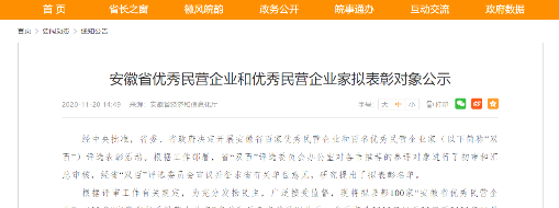 中水三立榮獲安徽省優(yōu)秀民營企業(yè)表彰